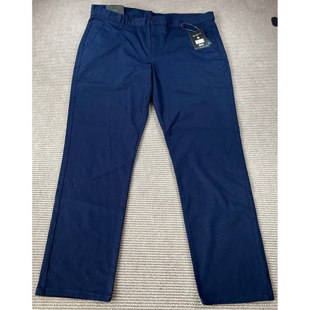 Blue Ice Mens Navy Blue Stretch Chino Pants Size‎ 38 NWT
